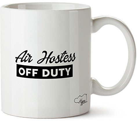 Hippowarehouse Air Hostess Off Duty Printed Mug Cup Ceramic 10oz