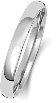 9 Karat (375) Weißgold 2,5mm Slight Court Form Herren/Damen - Trauring/Ehering/Hochzeitsring WJS150979KW