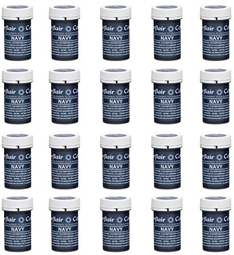 Sugarflair Spectral Navy Blue Food Colouring Paste, Highly Concentrated for Use with Sugar Pastes, Buttercream, Royal Icing or Cake Mix, Vibrant Colour Dye - 25g (Pack of 20)