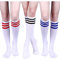 Tatuo 3 Paar Klassische Socken mit Drei Streifen Damen Kniestrümpfe Schlauchstrümpfe, 3 Farben