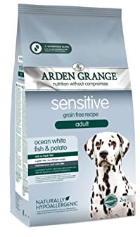 Arden Grange Sensitive Adult Dry Dog Food Grain Free with Fresh Ocean White Fish and Potato, 2 kg