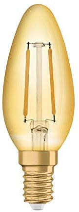 OSRAM LED Vintage Edition 1906, Sockel: E14, Nicht Dimmbar, Warmweiß, Filament Gold