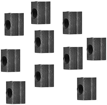 10-teilige T-Nut-Mutter aus Kohlenstoffstahl T-Mutter mit Gewinde durch M8/M10/M12-Gewinde Optional(M12(10PCS))