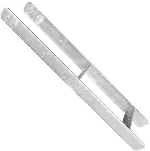1 H-Pfostenträger, feuerverzinkt, extra lang, 6 mm / 800 mm für 140 mm Pfosten