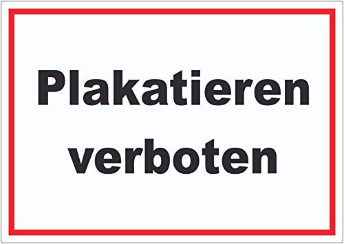 Plakatieren verboten Aufkleber A7 (74x105mm)