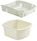 Plastic Large Washing up Bowl and Dish Drainer Rack Kitchen Plate Holder Set of 2 (Cream)