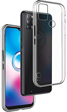 REY - Funda Carcasa Gel Transparente para ALCATEL 3X 4CAM, Ultra Fina 0,33mm, Silicona TPU de Alta Resistencia y Flexibilidad