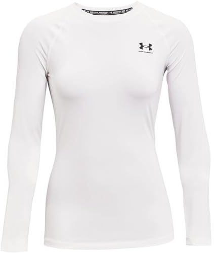 Under Armour HG Authentics Comp LS T-Shirt D weissschwarz, M Damen