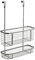 Chrome Shower Caddy Hook Over Door Hanging Storage Basket, Sink Tidy (2 Tier)