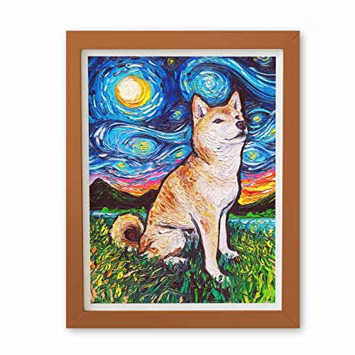 Pintoo Puzzles 1200 Teile für Erwachsene - Aja Trier - Shiba Inu Night Schönes Kunststoffpuzzle für Heimdekoration Zero Dust Einfache Lagerung [H2779]