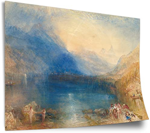 Printistico Poster William Turner - The Lake of Zug Kunstdruck ohne Rahmen, Wandbild - A4, A3, A2, A1, A0, XXL - Wohnzimmer, Schlafzimmer, Küche, Deko