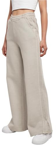 Urban Classics Damen Ladies Heavy Terry Garment Dye Slit Pants