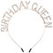 WLLHYF Geburtstag Königin Stirnband, Prinzessin Krone Rose-Gold Strass Haar Band Geburtstag Schärpe Tiaras Kristall Haar Zubehör für Frauen Mädchen Geburtstag Party Dekorationen