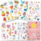 Sugeru 100+ Tattoo Kinder Hautfreundlich,Glitzer Tattoos Aufkleben Sticker Kids Kinder Mädchen,Mitgebsel Kindergeburtstag - Pflanzenextrakt-Farbe (Glänzend-Mix A)