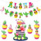Regendeko Aloha Sommer Flamingo Ananas Girlande Kuchen Deko Kaktus Tropical Hawaii deko Tortendeko Cupcake Deko Cocktailparty Deko Geburtstagskuchen Deko