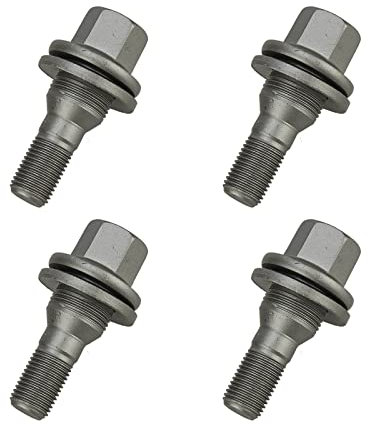 NinWelly jfqm 540567 9817024580 4 Stück 17 mm HEX Radmuttern Schrauben passend for Peugeot 206 207 307 308 406 407 607 passend for Partner passend for Citroen C2 C3 C4 C5 C6