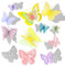 COLOFALLA 10 Pcs Mentall Stanzschablonen Schmetterling 3D Blätter Schneiden Party Deko Festival Deko Prägeschablonen Stanzformen für DIY Deko für Wand Torte Geschenke Blumenvase