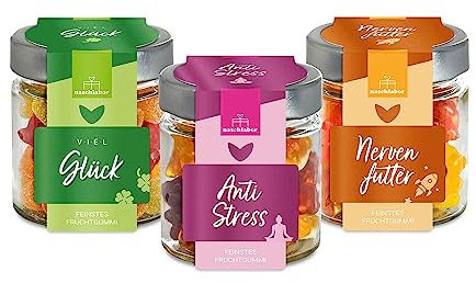 3er-Set Starke Nerven und Glück | Das perfekte Trio gegen Stress | Viel Glück Geschenk | Geschenk für Prüfung | Perfekt für den Schulbeginn | Für Studenten und Schüler
