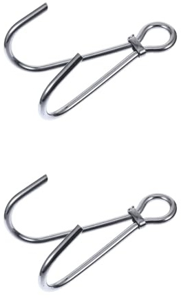 Toddmomy 2 Stück Edelstahl 316 Doppelflusshaken Rostfreier Stahl Doppelhaken Tauchen Riffhaken Sicheres Tauchen Zubehör Metall Haken Mit Schnellverschluss