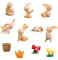 11 Stück Mini Hase Figuren Harz Osterhase Miniatur Kaninchen Figuren Osterhasen Cupcake Toppers Mini Hase Deko Harz Mini Tortendeko für Desktop Mikro Landschaft Geburtstag Party Kindergeburtstag Deko