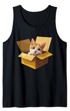 Cooles Katzenkostüm im Karton Tank Top