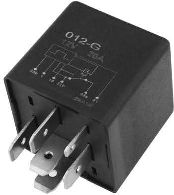 YINETTECH 1 Stück DC12V/20A 6-poliges Scheibenwischerrelais Kfz-Relais automatisches Wischerrelais Hochleistungs-Wischerrelais maximaler Strom 40A schwarz
