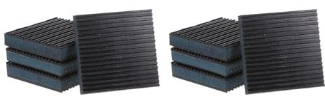QUARKZMAN 8Pièces Patins en Caoutchouc Anti-Vibrations Nervurés 4De Longueur x 7/8D'Épaisseur Patins Anti-Vibrations Carrés Couche Centrale Eva Climatisation Compresseur D'Air Lave-Linge