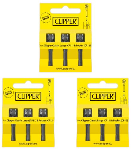 Clipper Nachfüllset 3X 3-Flintsysteme für Normale Clipper
