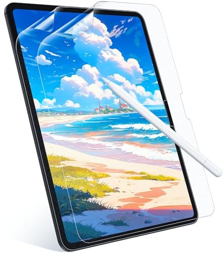 2 Stück Papier Schutzfolie für iPad Air 11 Zoll M2, iPad Air 6.Generation (2024), Matt Papierfolie Displayschutz Schreiben und Zeichnen wie auf Papier, Blendfreiem Feel Paper Film PET Screen Protector