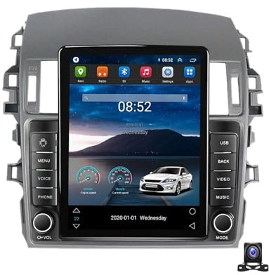 EsaSam Doppel DIN Radio Mit Navi, 9.7 Zoll Touchscreen, 2 Din Autoradio MP5 Player Kompatibel mit Toyota Corolla 10 E140 E150 Radio FM/RDS, DSP, Car-play/Auto, Lenkradsteuerung,TS150