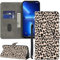 GLANDOTU Lederhülle für Samsung Galaxy A15 4G/5G Hülle, Kartensteckplätzen Muster Flip Motive Wallet Handyhülle Tasche Case Schutzhülle Kompatibel mit Samsung A15 Hülle - Leopard