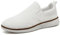 ZGPWZWL Zapatos Sin Cordones Hombre Comodos Ligeros Mocasines Hombre Zapatillas Hormas Transpirables Slip On Verano Plano Convenientes para Caminar,Blanco,EU43