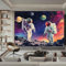 Fototapete Schlafzimmer 200 x 140 cm 3D Druck Vliestapete Fantasy-Universum Astronaut Tapete Wand Dekoration Wandtapete Wandbilder für Wohnzimmer Kinderzimmer TV Hintergrund Mehrfarbig