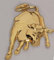 3D Stier Bulle in Gold Metall Emblem Auto Aufkleber