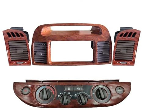 DZSQEGBX Sortie Climatisation pour Toyota pour Camry 5 2002 2003 2004 2005 2006 Fascia Auto Stéréo Panneau CD DVD Intérieur Évent Sortie Radio Tableau Bord Sortie Vent Grille(Brown One Set)