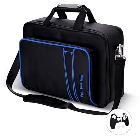 BEDAIL Custodia da trasporto per P5, custodia da viaggio portatile compatibile con PlayStation 5 Borsa protettiva per PS5 Disc Gaming Accessori con copertura per controller