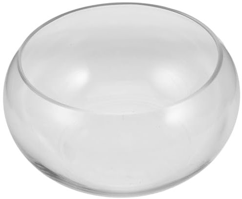 Decorative Glass Fish Bowl for Lotus Flowers and Succulents Transparent Vase for Hydroponic Plants Succulent Pot Planter Glass Fish Bowl Flower Pot,Clear