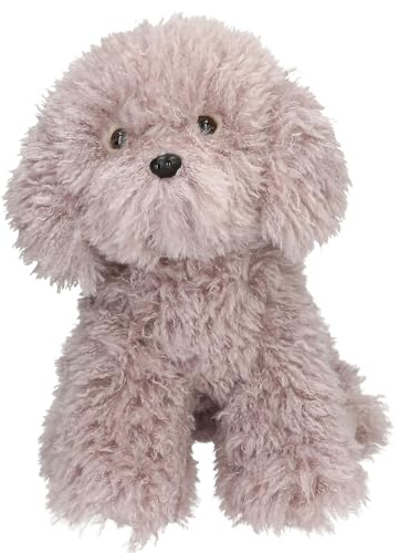 Depesche 14058 TOPModel Fur Ever Friends - Kuscheltier Hund Max, mit lockigem Fell in Grau, ca. 30 cm großes Plüschtier