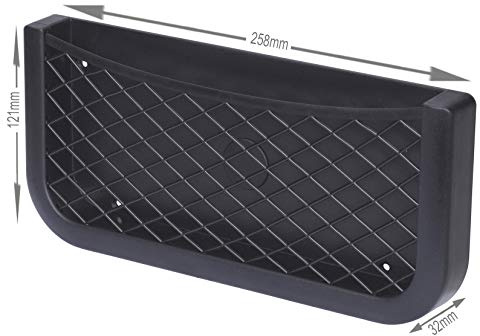 Conrad Electronic GmbH Universal Utensilien-Netz für Auto, Schwarz, Kunststoff-Schraube, Polypropylen (PP), 255 x 120 x 26 mm