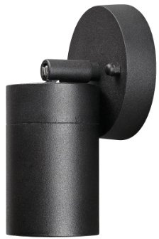 Konstsmide Modena Wandleuchte Wandspot schwenkbar B: 9 cm T: 8 cm H: 10.5 cm, 1 x 35 W, IP44 lack. Alu, matt-schwarz 7598-750