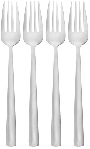 Argon Tableware Tondo 18/0 Stainless Steel Dinner Forks - Pack of 48 - Silver Dining Forks High Polished Metal Fork Dishwasher Safe 6-Piece Table Fork Cutlery Set