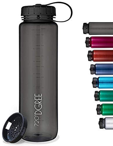 720°DGREE Trinkflasche “simplBottle“ - 1l - Deine Auslaufsichere Wasserflasche - Die Sportflasche für Sport, Gym, Fitness, Fahrrad, Kinder, Schule & Büro - BPA-Frei