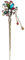 Lurrose Vintage Rhinestone Hair Chopstick Butterfly Hair Stick with Tassel, Metal Chinese Hairpin Bun Updo Holders for Women Girls