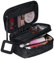 CGBOOM Make Up Bag Organiser for Women, Travel Cosmetic Bag Waterproof with Brush Compartment and Mirror, Portable Double Layers Large Capacity Make up Case
