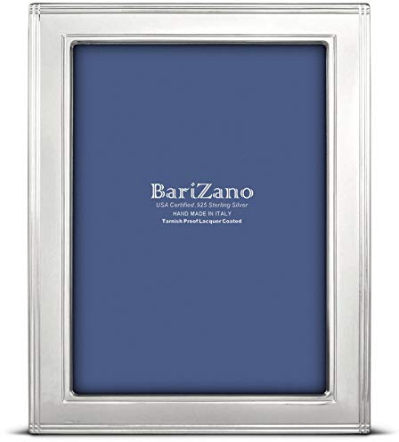 BARIZANO Tarnish Proof 925 Sterling 4x6 Picture Frame, Silver