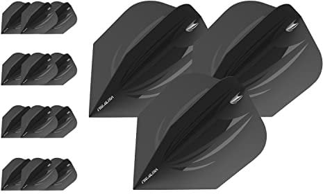 Target Darts 5 x Sets of ID Pro. Ultra Black No.6 Dart Flights - 15 in total