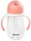 BÉABA, Biberon/Tasse d'apprentissage 2 en 1, Tasse Paille Enfant, 100% étanche, Anti-fuite, Facile à Ouvrir, Poignées amovibles, Tritan et Silicone, 300 ml, Old Pink