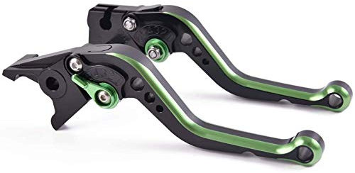 Auzkong Kurz Bremshebel Motorrad Kupplungshebel Aluminium CNC Motorrad Hebel für Aprilia RS4 125 2011-2017 Grün 1 Paar