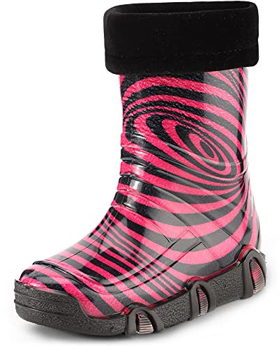 Ladeheid Kinder Mädchen Jungen Gummistiefel Gefüttert Swk2021 (Muster-49, 25/26 EU)