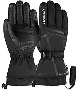 Reusch Down Spirit Gore-tex besonders Warmer, wasserdichter und atmungsaktiver Skihandschuh mit Daunen, schwarz/Silber, 10